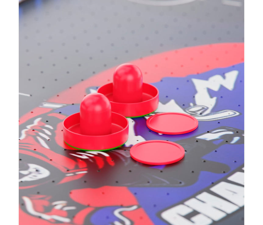 Игровой стол аэрохоккей с подсветкой Championship 53" 135 х 65 см, складной, черный DR111