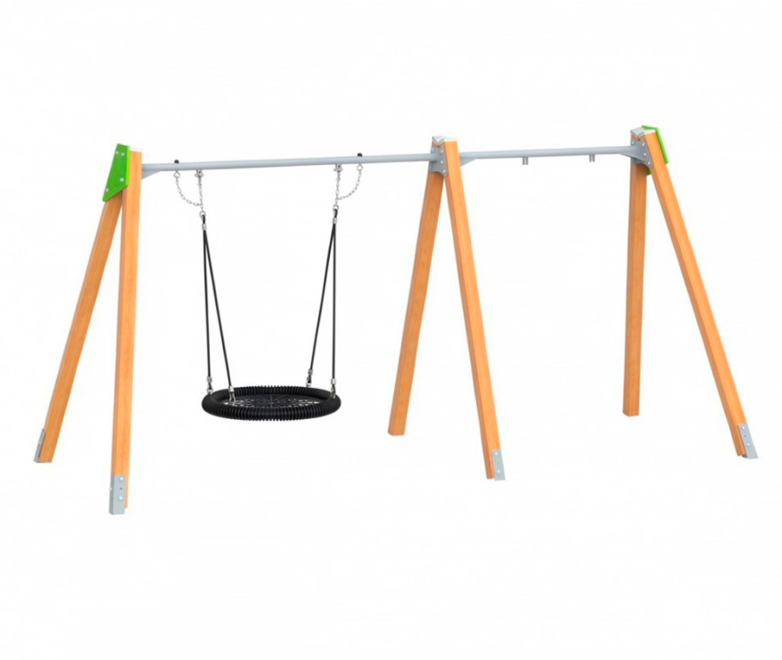 Качели на брусе «Гнездо + 1 подвес», 1 подвес на выбор АФ-616