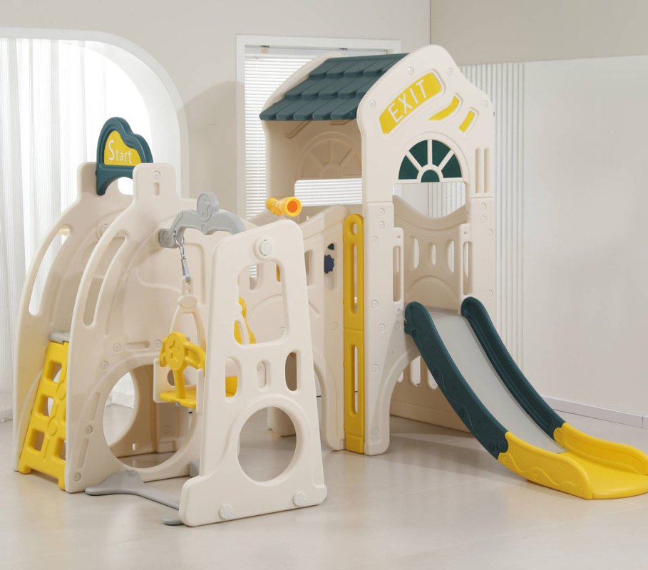 Игровой комплекс UNIX Kids "Игровой домик" с горкой и качелями