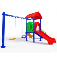 Игровой комплекс с двумя горками и качелями Горизонт БФ10