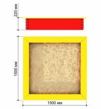Песочница уличная 150*150 см 482РА