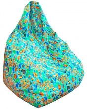 Мягкое бескаркасное кресло-мешок Груша (оксфорд) с гранулами полистирола ДУ134 