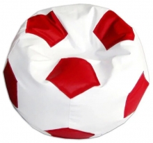 Мягкое детское кресло Мяч D-80, белый с цветными вставками ЛА64