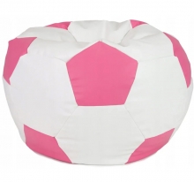 Мягкое детское кресло Мяч D-100, белый с цветными вставками ЛА69