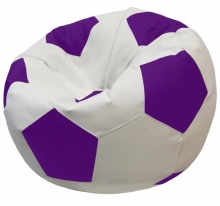 Мягкое детское кресло Мяч D-100, белый с цветными вставками ЛА69