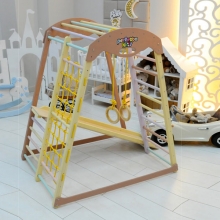 Напольный спортивный комплекс из дерева для малышей VT-429
