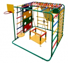 Напольный игровой комплекс, качели, горка, скалодром, паутина, мольберт, счёты VT-444