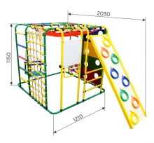 Напольный игровой комплекс, качели, горка, скалодром, паутина, мольберт, счёты VT-444