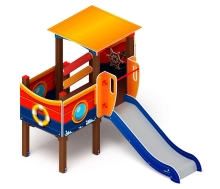 Игровой комплекс "Катерок" для детской площадки СК-65