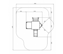 Игровой комплекс "Катерок" для детской площадки СК-65