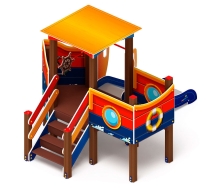 Игровой комплекс "Катерок" для детской площадки СК-65