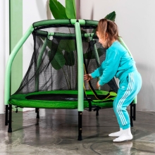 Батут для детей с защитной сетью JUMP KIDS D=120 см зеленый DR-303