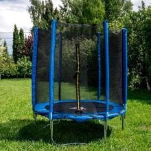 Батут для детей с сеткой Trampoline Fitness 6FT D=183 см синий DR-317