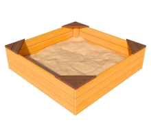 Песочница с защитным покрытием 1,15 х 1,15 м с угловыми элементами VT515