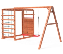 Детский деревянный игровой комплекс с двумя качелями OG-23