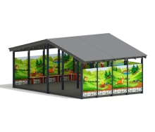 Теневой навес В гостях у сказки 6080х4080х3000 мм СК-159