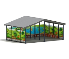 Теневой навес "В гостях у сказки" 6х4х3 м  СК-159