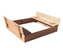 Песочница с крышкой-скамейкой неокрашенная 150*150 см OG-60