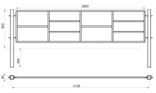 Ограждение для площадки металлическое Модель 2 ДВ137