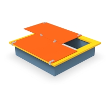 Песочница со сдвижной крышкой 140*140*37 см АФ-576    