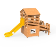 Детский игровой комплекс с домиком и горкой АФ-598