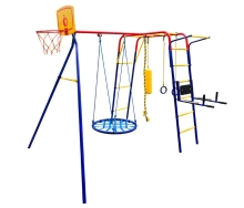 Спортивный комплекс "Пионер-дачный" + качели гнездо (металл) VT-394