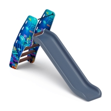 Горка пластиковая, скат H=1200, серый "Морской" СК-228