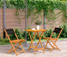 Набор садовой мебели из акации, круглый стол и 2 стула ОГ-69