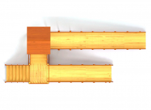 Зимняя горка деревянная Савушка Зима 7/2, скат h1 = 1,5 м, h2 = 2,3 м СВ-45