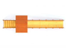 Зимняя горка деревянная Cавушка Зима 5, скат h = 1,5 м В-46