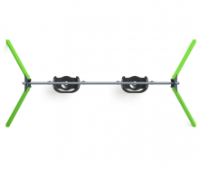 Качели для детской площадки металлические двухместные, цвет зеленый СК-234