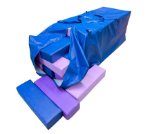 Гигантская мягкая модульная Дженга 45 брусков 50*10*10  см, цвет синий/сиреневый/св.сиреневый ЛА684