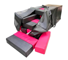 Мягкая модульная Дженга 30 брусков 30*10*10  см, цвет черный/розовый ЛА685