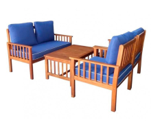 Набор садовой мебели из акации, диван, 2 кресла, стол ОГ-81