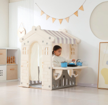 Домик игровой  UNIX Kids "Домик-кафе" со столиком, цвет серый UN-05