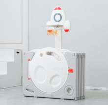 Манеж детский UNIX Kids "Величайший Космос", размер 160x160 см, цвет серый UN-12