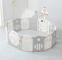 Манеж детский UNIX Kids "Величайший Космос", размер 200x200 см, цвет серый UN-13