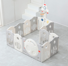 Манеж детский UNIX Kids "Величайший Космос", размер 200x200 см, цвет серый UN-13