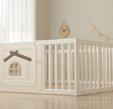 Большой детский игровой манеж UNIX Kids "Классический домик на дереве", размер 180 x 200 см, цвет бежевый UN-15