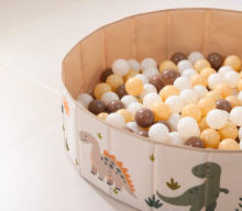 Комплекс домик игровой UNIX Kids "Дино" и сухой бассейн "Дино" (100 см) с шариками UN-32