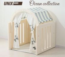 Комплекс домик игровой UNIX Kids "Океан" и сухой бассейн "Океан" (100 см) с шариками UN-33