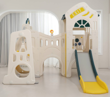 Игровой комплекс UNIX Kids "Игровой домик" с горкой и качелями