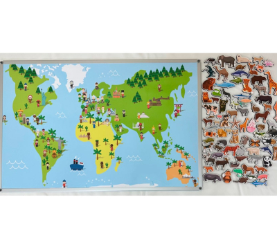 Методическое пособие Карта мира с животными НЛ147