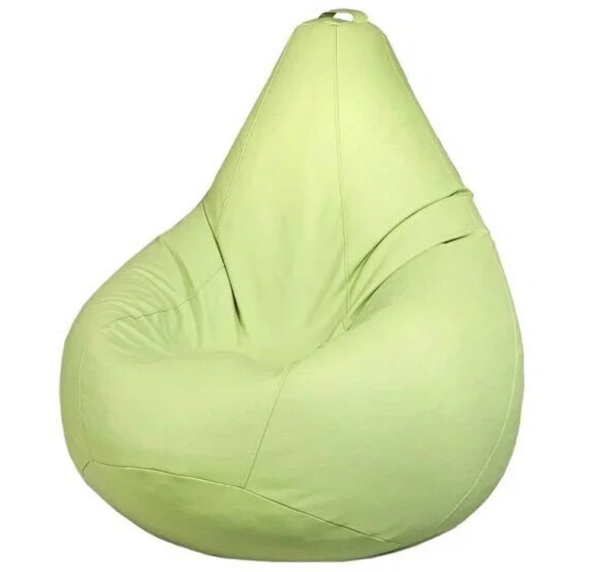 Детское кресло-мешок Груша, салатовый, кожзам ЛА49