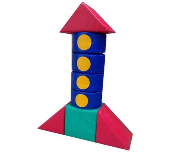 Мягкий игровой комплекс для детей Ракета 8 элем. ЛА113