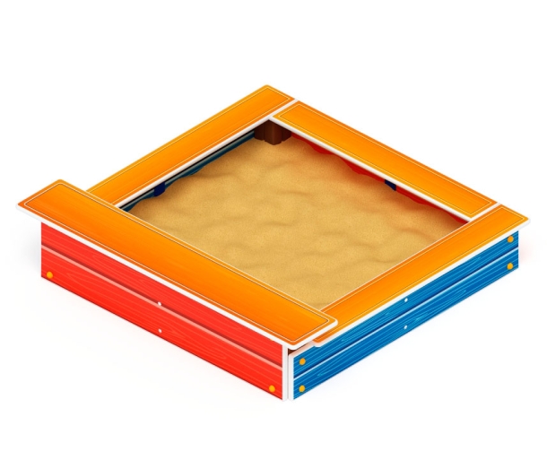 Песочница 140*140 см с лавочкой СК-05