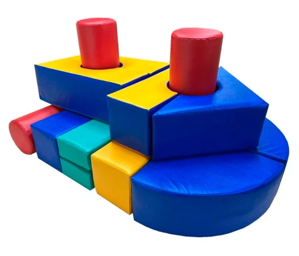 Мягкий игровой комплекс Пароход 14 элем. ЛА122