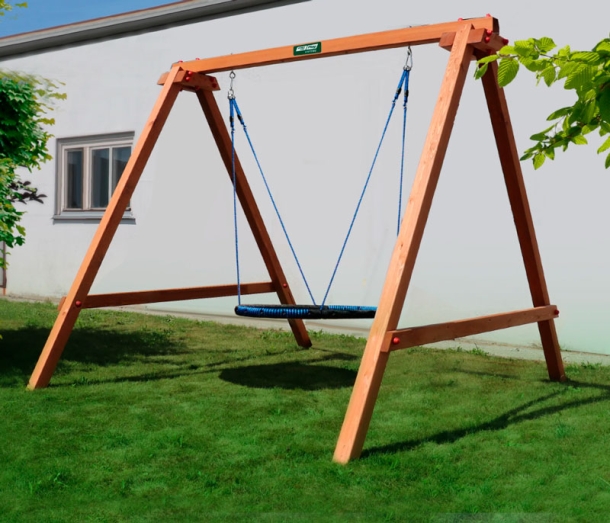 Качели-гнездо на деревянном основании SL-01