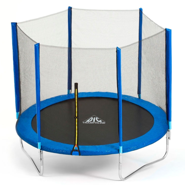 Батут с защитной сетью Trampoline Fitness 10FT D=305 см синий DR-320
