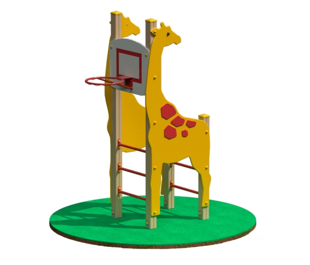 Стойка с баскетбольным щитом и лестницей «Жираф» У84